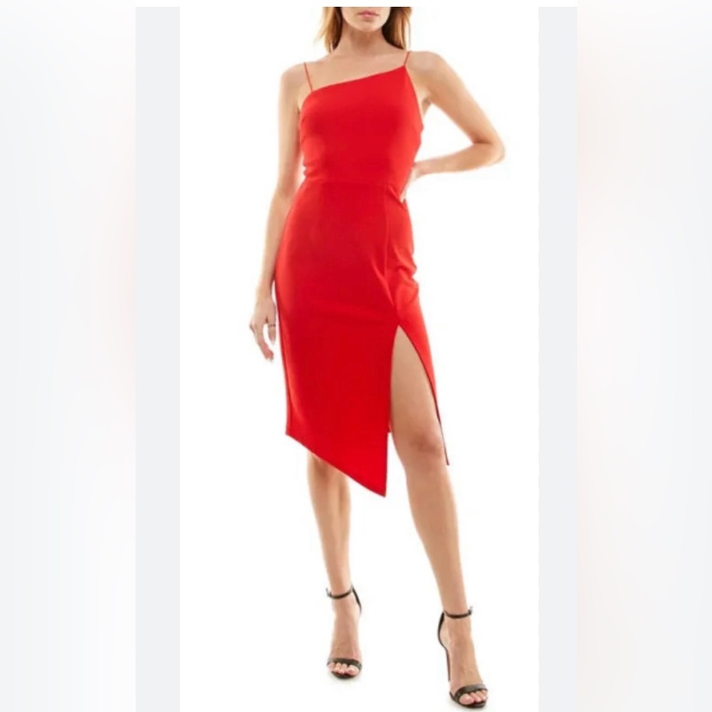 Princess Polly Vibrant Red Asymmetrical Dress
